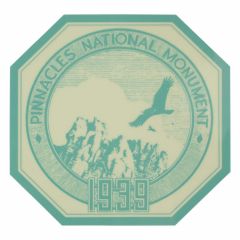 Pinnacles National Park Sticker - 1939 Admission