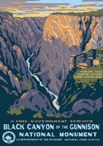 Black Canyon of the Gunnison National Park WPA Style Poster