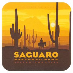 Saguaro National Park Coaster - Sunset Graphic