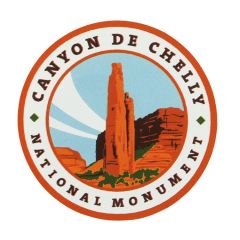 Canyon de Chelly National Monument Sticker - Round Logo