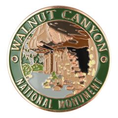 Walnut Canyon National Monument Hiking Stick Medallion - Dwelling