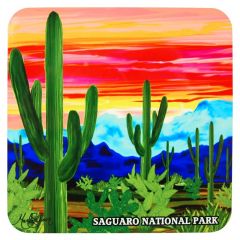 Saguaro National Park Coaster - Saguaro Sunset