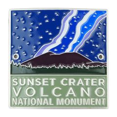 Sunset Crater Volcano National Monument Hiking Stick Medallion - Night Sky