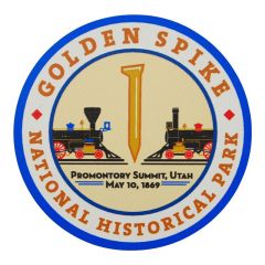 Golden Spike National Hist. Park Sticker - Round Logo