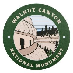 Walnut Canyon National Monument Sticker - Round Logo