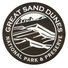 Great Sand Dunes National Park Sticker - Round Monochrome