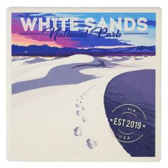 White Sands National Park Footprints Coaster