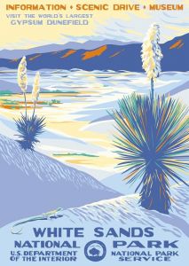 White Sands National Park WPA Style Poster