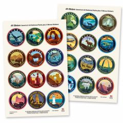 National Parks Mini Circle Sticker Set